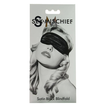 Sex & Mischief Satin Blindfold In Black with opinion joy UYR force
