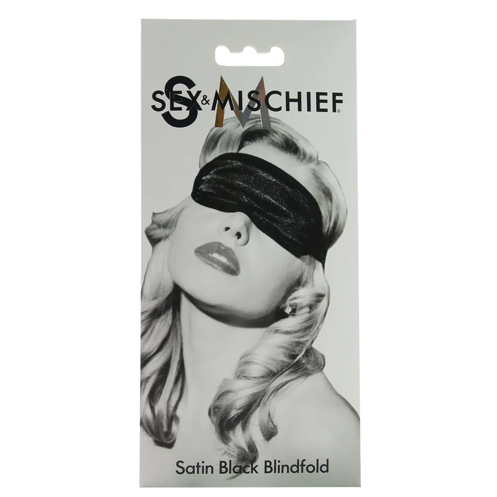 Sex & Mischief Satin Blindfold In Black copy some information demos four toity, size M